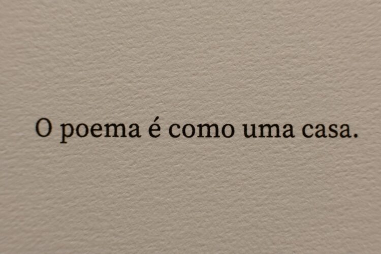 "O poema é como uma casa"